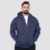M25TS601-Oversized sweatshirt in solid colors with hoodie and zipper