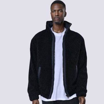 M24GA031-a men's jacket made of fur material with a zipper