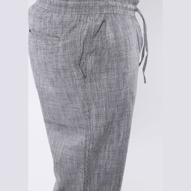 M23TR748-Men Drawstring Waist Slant Pocket Pants