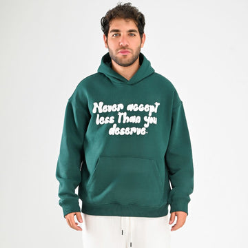 M25TS623-Men's sweatshirt, oversize, Melton material, printed