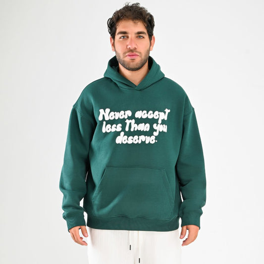 M25TS623-Men's sweatshirt, oversize, Melton material, printed