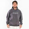 M25TS627-Men's sweatshirt, oversize, Melton material, printed