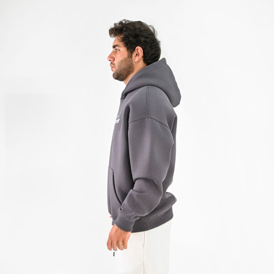 M25TS627-Men's sweatshirt, oversize, Melton material, printed
