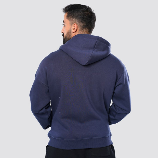 M25TS601-Oversized sweatshirt in solid colors with hoodie and zipper