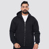 M25TS601-Oversized sweatshirt in solid colors with hoodie and zipper