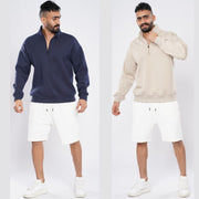 M25TS603-Overseas sweatshirt hoodie and half zipper