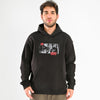 M25TS621-Men's sweatshirt, oversize, Melton material, printed