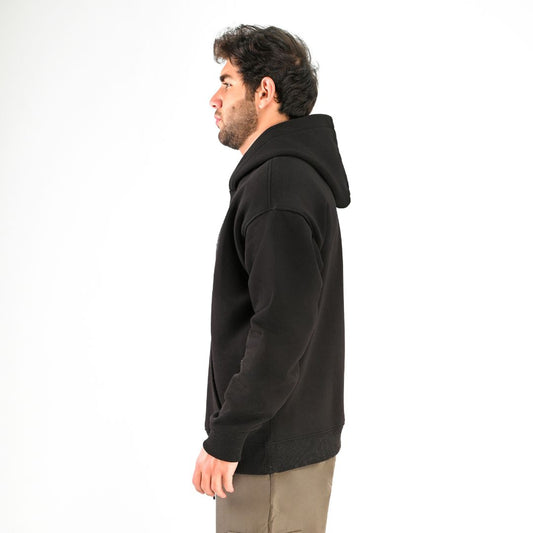M25TS621-Men's sweatshirt, oversize, Melton material, printed