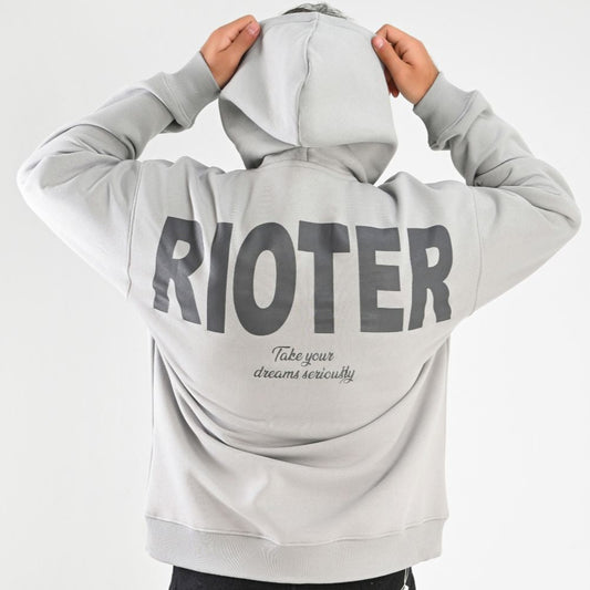 M25TS629-Men's sweatshirt, oversize, Melton material, printed
