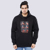 M24TS661-Oversized Men's Sweatshirt with Hood and Print
