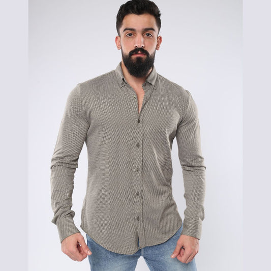 M23SH304-قميص بكم كاجوال جاكار