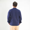 M25TS613-Men's sweatshirt, oversized, Melton material, collar and waist, with zipper