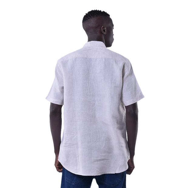 M21SN214-Casual Linen shirt-Short sleeve shirt