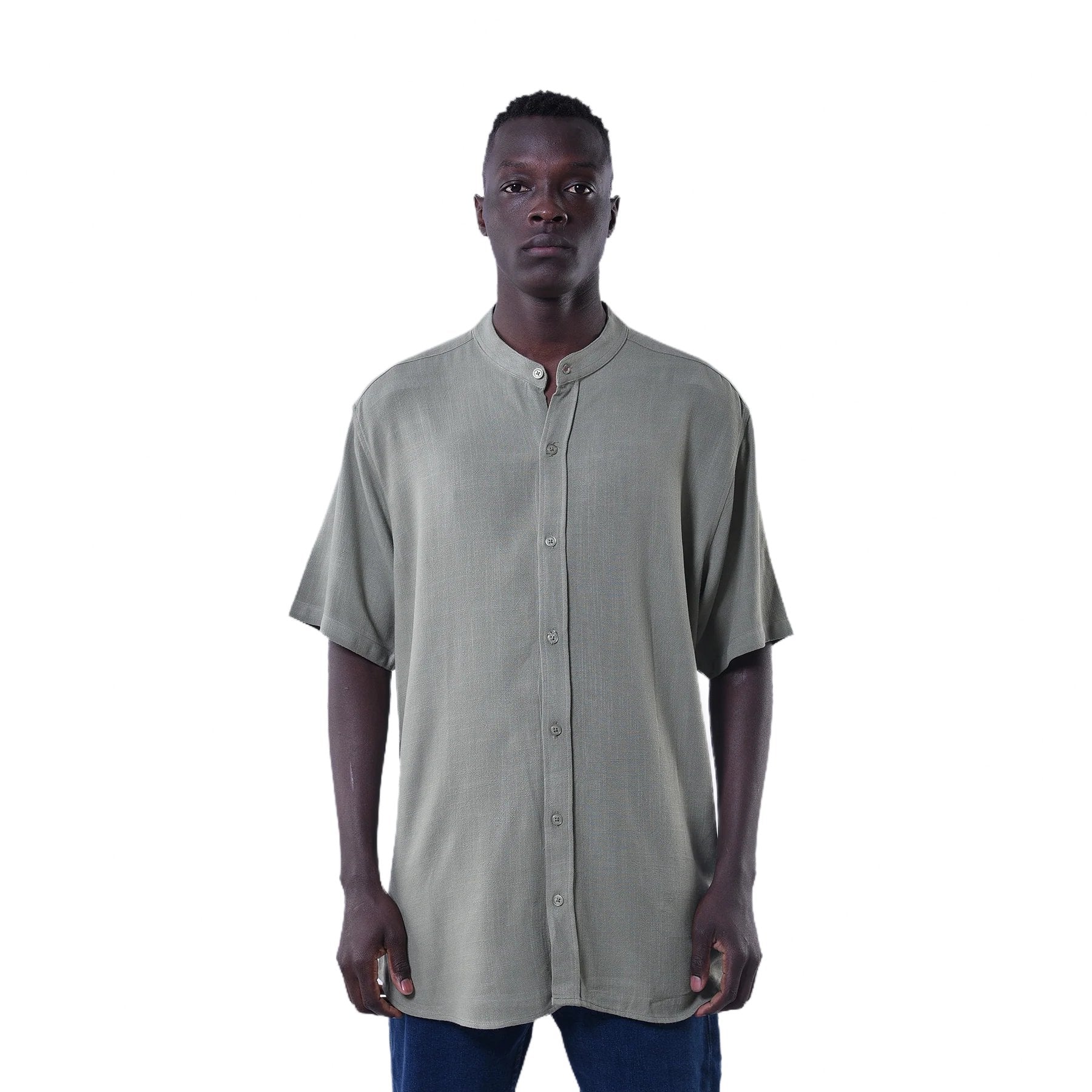 M22SN202-Casual Linen shirt-Short sleeve shirt