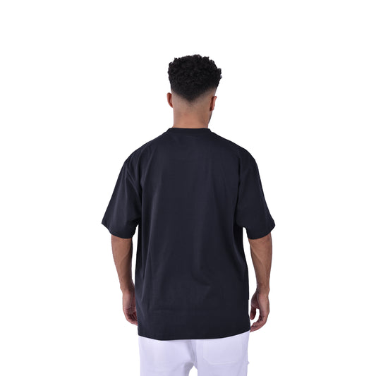 M23TH896-تيشيرت بيزك اوفرسايز مطبوع