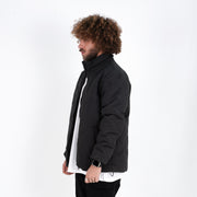 M24GA012-men's jacket made of black waterproof material with a pattern