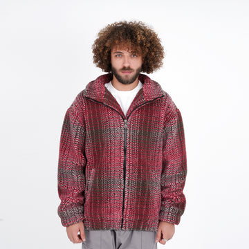 M24GA022-a men's jacket made of fur material with a zipper