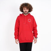 M24TS628-Oversized Men's Sweatshirt with Hood and Print