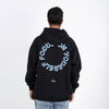 M24TS628-Oversized Men's Sweatshirt with Hood and Print