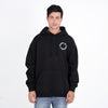M24TS628-Oversized Men's Sweatshirt with Hood and Print