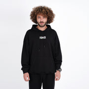 M24TS629-Oversized Men's Sweatshirt with Hood and Print