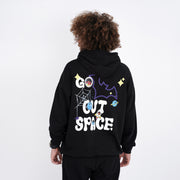 M24TS629-Oversized Men's Sweatshirt with Hood and Print