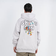 M24TS637-Oversized Men's Sweatshirt with Hood and Print