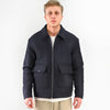 M25GA005-Men's jacket, wool felt material, with side pockets