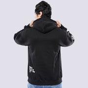 M24TS666-Oversized Men's Sweatshirt with Hood and Print