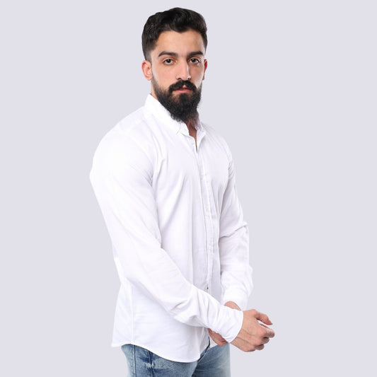 M23SH706 - قميض كاجول بكم قطن مقلم