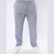 M23TR748-Men Drawstring Waist Slant Pocket Pants