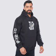 M24TS668-Oversized Men's Sweatshirt with Hood and Print