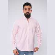 M23SH358-Striped Casual Cotton Shirt ,  Jacquard long sleeve