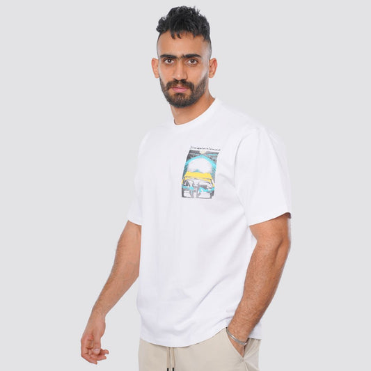 M24TH850 - تيشيرت بيزك اوفرسايز مطبوع
