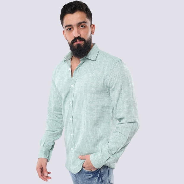 M23SH708-LINEN SHIRT , Long sleeves