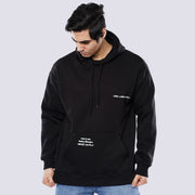 M24TS667-Oversized Men's Sweatshirt with Hood and Print