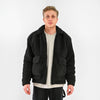M25GA006-Men's jacket, wool felt material, with side pockets