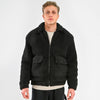 M25GA006-Men's jacket, wool felt material, with side pockets