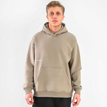 M25TS632-Men's sweatshirt, oversize, Melton material, printed