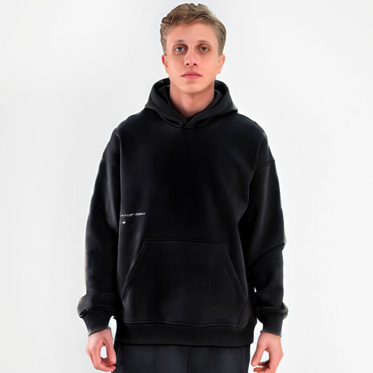 M25TS632-Men's sweatshirt, oversize, Melton material, printed