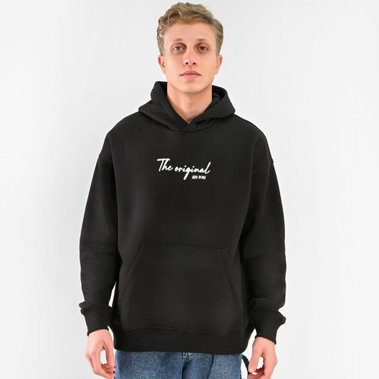 M25TS624-Men's sweatshirt, oversize, Melton material, printed
