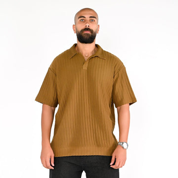 M25TH802-تيشيرت بولو جاكار مضلع
