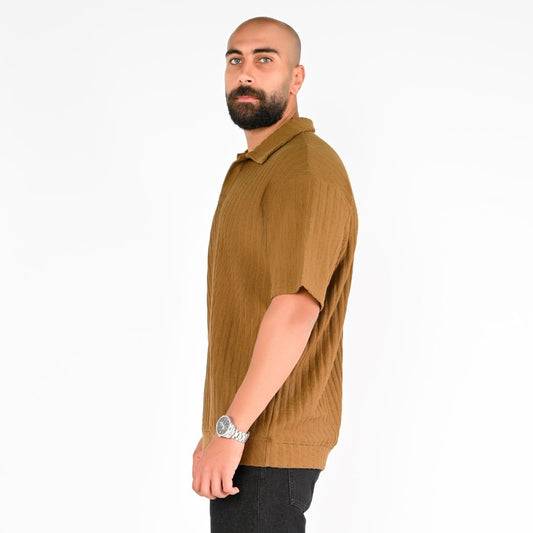 M25TH802-تيشيرت بولو جاكار مضلع