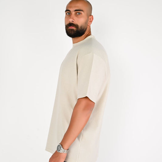 M25TH817 - تيشيرت بيزك نص كم جاكار