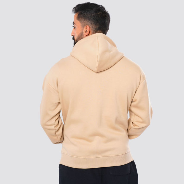 M25TS601-Oversized sweatshirt in solid colors with hoodie and zipper