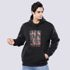 M24TS661-Oversized Men's Sweatshirt with Hood and Print