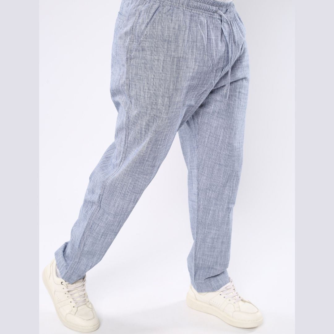 M23TR748-Men Drawstring Waist Slant Pocket Pants