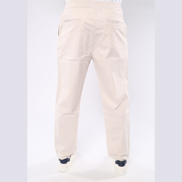 M23TR742-Men Trousers Drawstring Waist Front pockets and back welt pockets