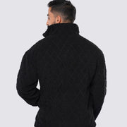 M25GA010-men's jacket made of fur material with a zipper