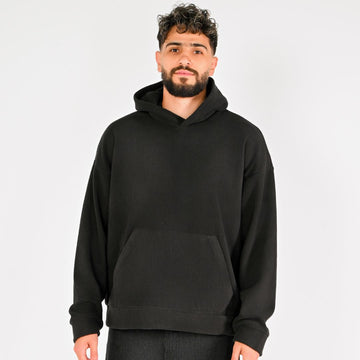 M25TS619-Solid color oversized sweatshirt with hoodie